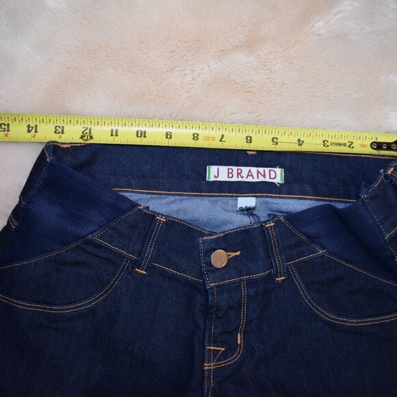 J Brand Mama J Maternity Jeans 26 Dark Blue Flare Bootcut Stretch Waist - Picture 10 of 13